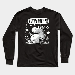Hippy Hippo Hippotatamus Long Sleeve T-Shirt